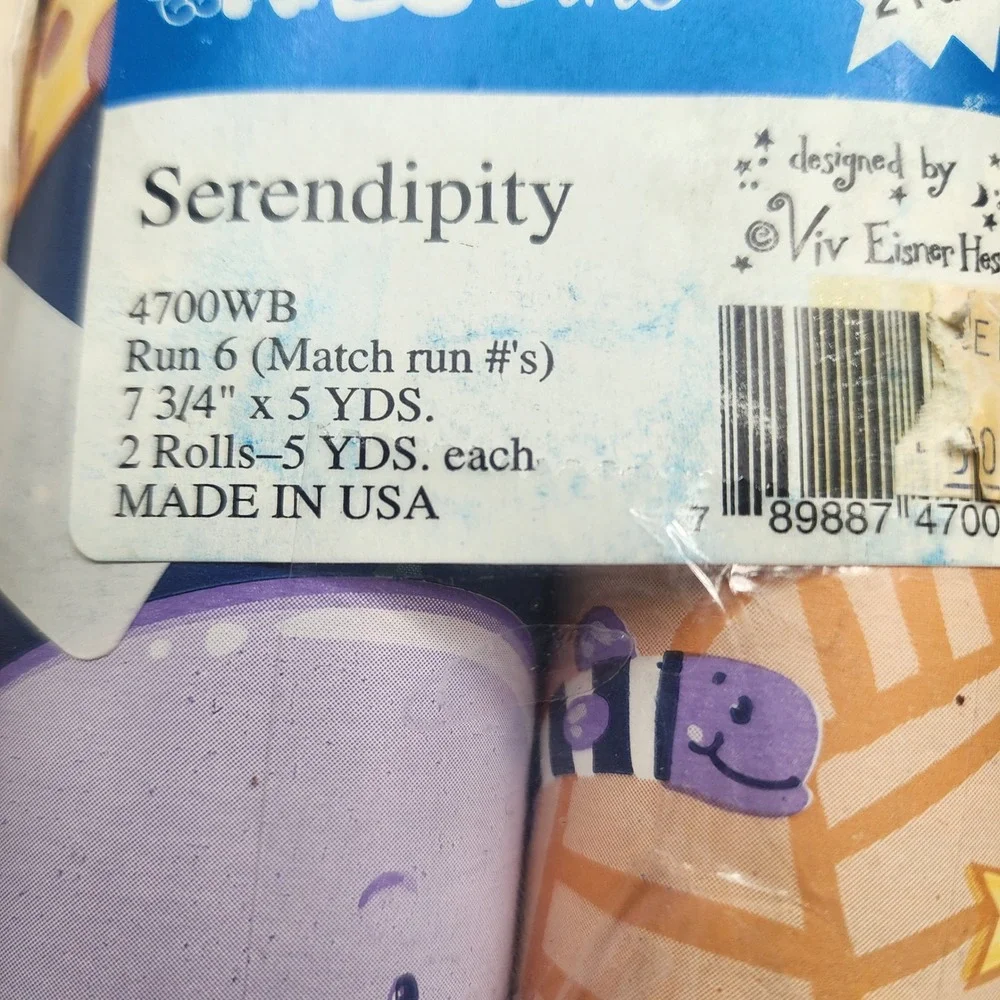 Kids Line Serendipity Wallpaper Border 2‎ Pack Animals Viv Eisner Hess 10YD